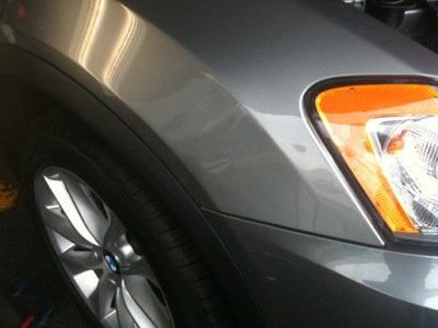 BMW Front Fender Paintless Dent Repair (After)